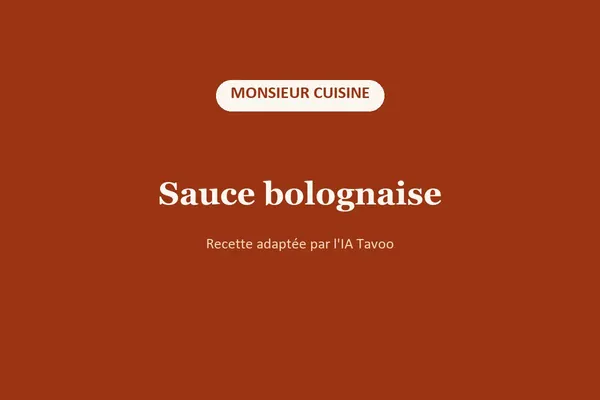 Sauce bolognaise au Monsieur Cuisine